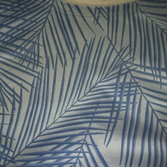 Vineyard Vines Sankaty Boatneck Shirt Blue Palm Size Medium Performance - Picture 6 of 6